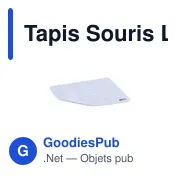 Tapis de souris personnalisable en RPET avec logo - Tapis Souris Lena - Miniature 6