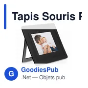 Tapis de souris personnalisable avec porte-photos pour logo entreprise - Miniature 1
