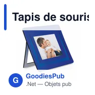 Tapis de souris personnalisable avec porte-photos pour logo entreprise - Miniature 11