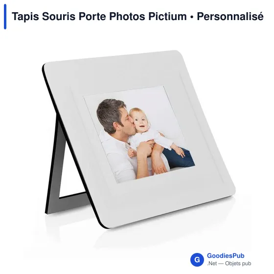 Tapis de souris personnalisable avec porte-photos pour logo entreprise - Image 3