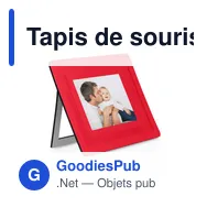 Tapis de souris personnalisable avec porte-photos pour logo entreprise - Miniature 10