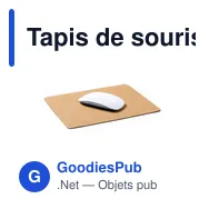 Tapis de souris personnalisable Sinjur avec logo entreprise - Miniature 2