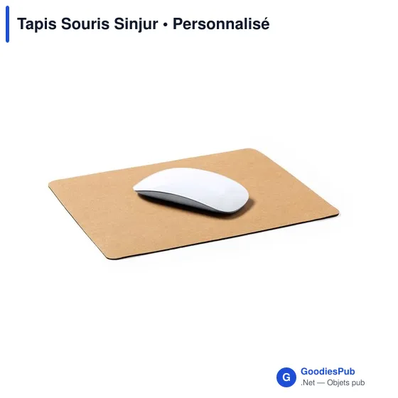 Tapis de souris personnalisable Sinjur avec logo entreprise - Image 2