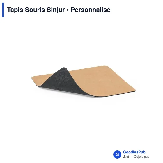 Tapis de souris personnalisable Sinjur avec logo entreprise - Image 3