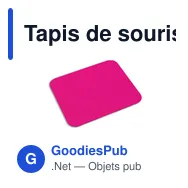 Tapis de souris personnalisable Vaniat avec logo - Accessoire bureau - Miniature 11