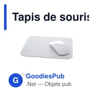 Tapis de souris personnalisable Vaniat avec logo - Accessoire bureau - Miniature 12