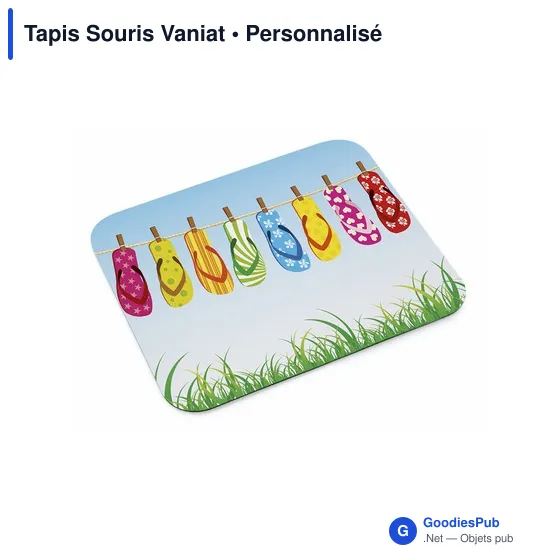 Tapis de souris personnalisable Vaniat avec logo - Accessoire bureau - Image 3