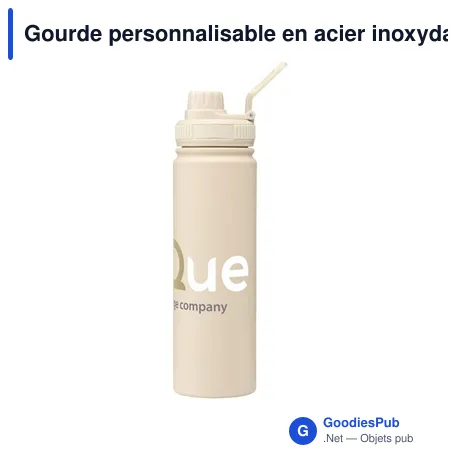 Gourde personnalisable en acier inoxydable recyclé avec logo - Tappo Bottle