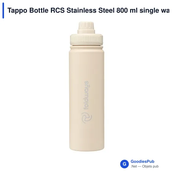 Gourde personnalisable en acier inoxydable recyclé avec logo - Tappo Bottle - Image 2