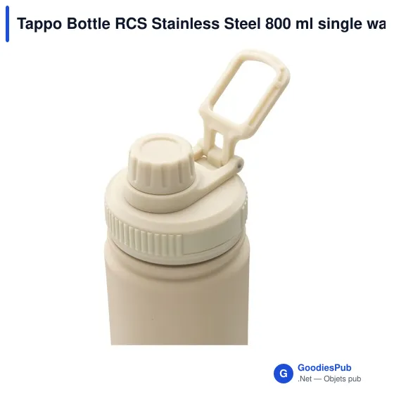 Gourde personnalisable en acier inoxydable recyclé avec logo - Tappo Bottle - Image 3