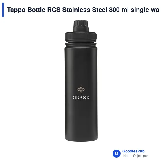 Gourde personnalisable en acier inoxydable recyclé avec logo - Tappo Bottle - Image 7
