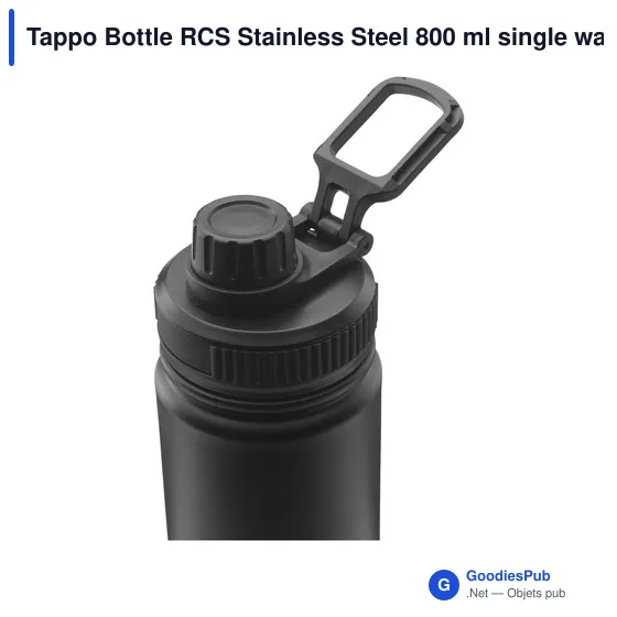 Gourde personnalisable en acier inoxydable recyclé avec logo - Tappo Bottle - Image 8