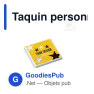 Taquin personnalisable carré en plastique avec logo - Puzzle coulissant blanc - Miniature 1