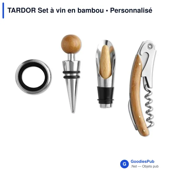 TARDOR Set à vin en bambou - Image 3