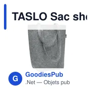 TASLO Sac shopping en feutre RPET - Miniature 1