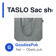 TASLO Sac shopping en feutre RPET - Miniature 3