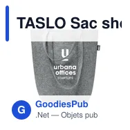 TASLO Sac shopping en feutre RPET - Miniature 4
