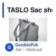 TASLO Sac shopping en feutre RPET - Miniature 5