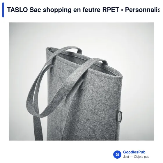 TASLO Sac shopping en feutre RPET - Image 5