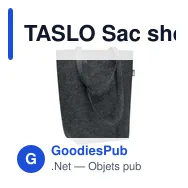 TASLO Sac shopping en feutre RPET - Miniature 6
