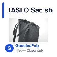 TASLO Sac shopping en feutre RPET - Miniature 9