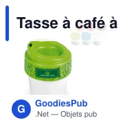 Tasse à café à couvercle personnalisable en Bio PE 240 ml avec logo - Hot-but-cool - Miniature 1