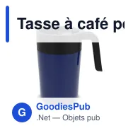Tasse à café personnalisable double paroi 400 ml avec logo - Inox - Miniature 6