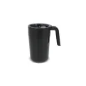 Variante Noir - Tasse à café personnalisable double paroi 400 ml avec logo - Inox