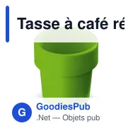 Tasse à café réutilisable personnalisable en Bio PE 240 ml avec logo - Hot-but-cool - Miniature 2