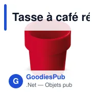 Tasse à café réutilisable personnalisable en Bio PE 240 ml avec logo - Hot-but-cool - Miniature 3
