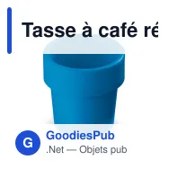 Tasse à café réutilisable personnalisable en Bio PE 240 ml avec logo - Hot-but-cool - Miniature 4
