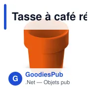 Tasse à café réutilisable personnalisable en Bio PE 240 ml avec logo - Hot-but-cool - Miniature 6