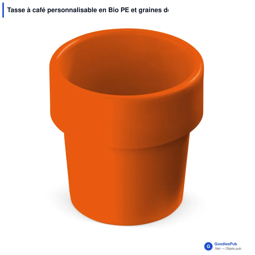 Tasse à café personnalisable en Bio PE et graines de basilic avec logo - Hot-but-cool - Image 5