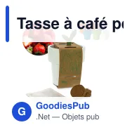 Tasse à café personnalisable en Bio PE et graines de fraisier avec logo - Hot-but-cool - Miniature 1
