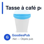 Tasse à café personnalisable en PP recyclé 250 ml avec logo - Corps blanc - Miniature 4