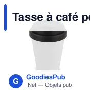 Tasse à café personnalisable en PP recyclé 250 ml avec logo - Corps blanc - Miniature 5