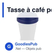 Tasse à café personnalisable en PP recyclé 250 ml avec logo - Corps blanc - Miniature 7