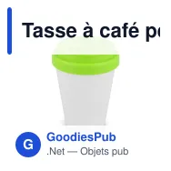 Tasse à café personnalisable en PP recyclé 250 ml avec logo - Corps blanc - Miniature 8