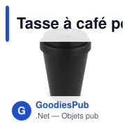 Tasse à café personnalisable en PP recyclé 250 ml avec logo - Couleurs unies - Miniature 2