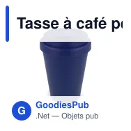 Tasse à café personnalisable en PP recyclé 250 ml avec logo - Couleurs unies - Miniature 3