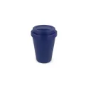 Variante Bleu foncé - Tasse à café personnalisable en PP recyclé 250 ml avec logo - Couleurs unies
