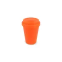 Variante Orange - Tasse à café personnalisable en PP recyclé 250 ml avec logo - Couleurs unies