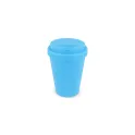 Variante Bleu clair - Tasse à café personnalisable en PP recyclé 250 ml avec logo - Couleurs unies