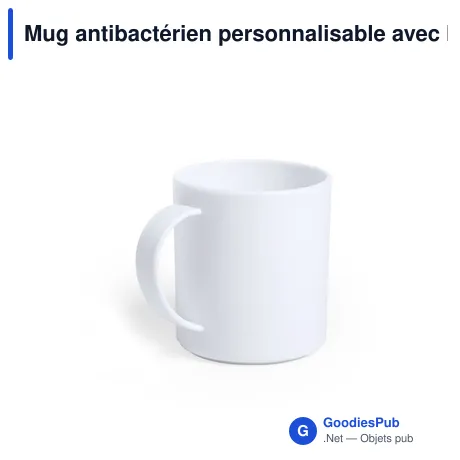 Mug antibactérien personnalisable avec logo pour entreprises