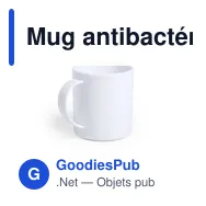 Mug antibactérien personnalisable avec logo pour entreprises - Miniature 3