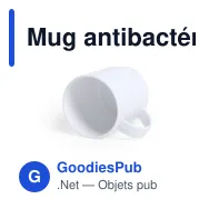 Mug antibactérien personnalisable avec logo pour entreprises - Miniature 4