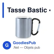 Tasse personnalisable en acier inoxydable avec logo - Tasse Bastic - Miniature 1