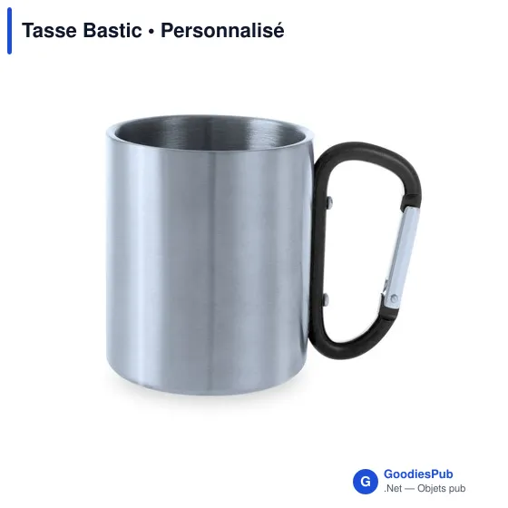 Tasse personnalisable en acier inoxydable avec logo - Tasse Bastic - Image 1