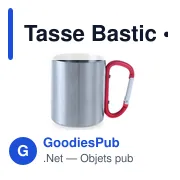 Tasse personnalisable en acier inoxydable avec logo - Tasse Bastic - Miniature 3
