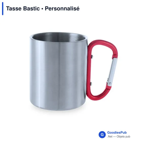 Tasse personnalisable en acier inoxydable avec logo - Tasse Bastic - Image 3